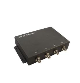 Ardfheidhmíocht Ceithre Chalafort UHF Léitheoir Tionsclaíoch RFID Prótacal Modbus RS485 RS232 TCP