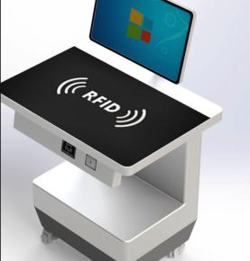 Stáisiún oibre ingearach Bainistíochta Leabharlann Cliste RFID