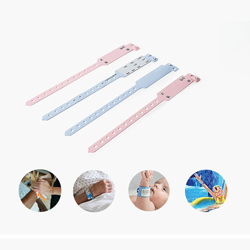 Ospidéal lámhscríofa pvc bog indiúscartha atá neamhdhíobhálach don chomhshaol othar cónaitheach ospidéal banna láimhe RFID bráisléad RFID aitheantais othar 6