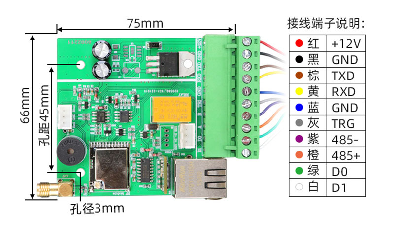 UHF modúl rfid 915M modúl léitheora UHF léitheoir cárta aitheantais minicíochta raidió modúl leabaithe 4