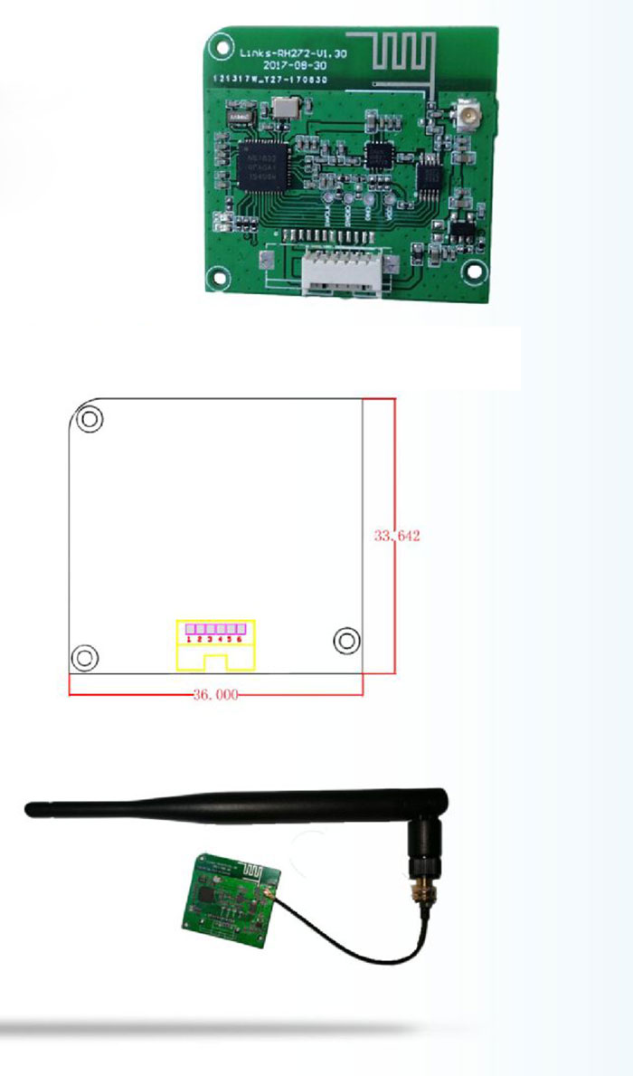  Modúl léite gníomhach inléite RFID 2.45G gníomhach inléite scríobh modúl ríomhaire boise RFID