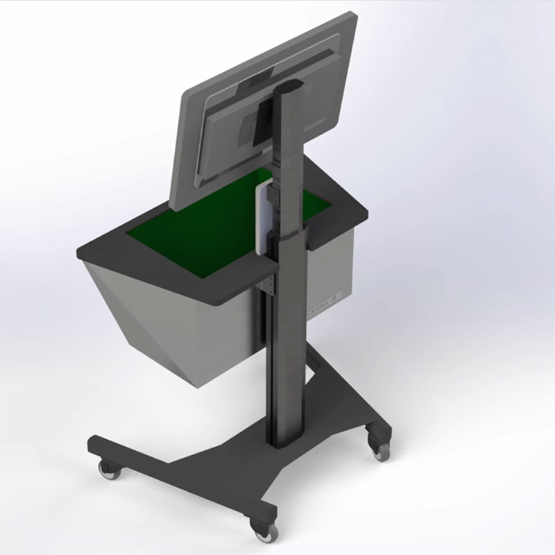  Bainistíocht Leabharlann Cliste RFID stáisiún oibre ingearach, iasachtú féinseirbhíse agus críochfort féinseirbhíse meaisín fillte, airgeadóir ingearach UHF agus monaróir ardán socraíochta 4